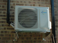 Air Conditioning Unit mounted on the bracket