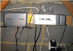 Wireless router and loft TV distribution system